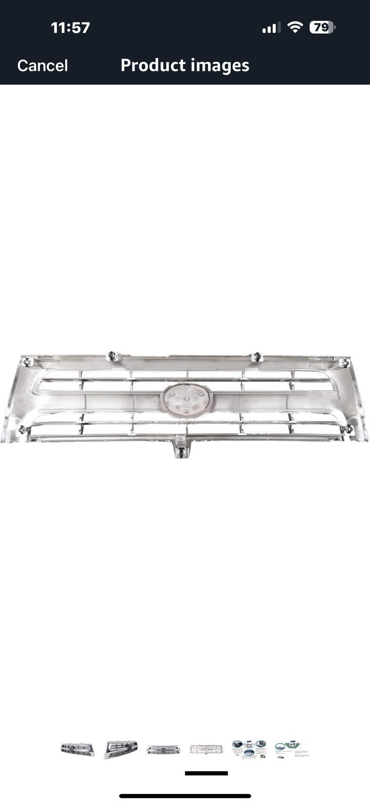 Chrome Front Grille Compatible with 1999-2000 Toyota 4Runner, 
