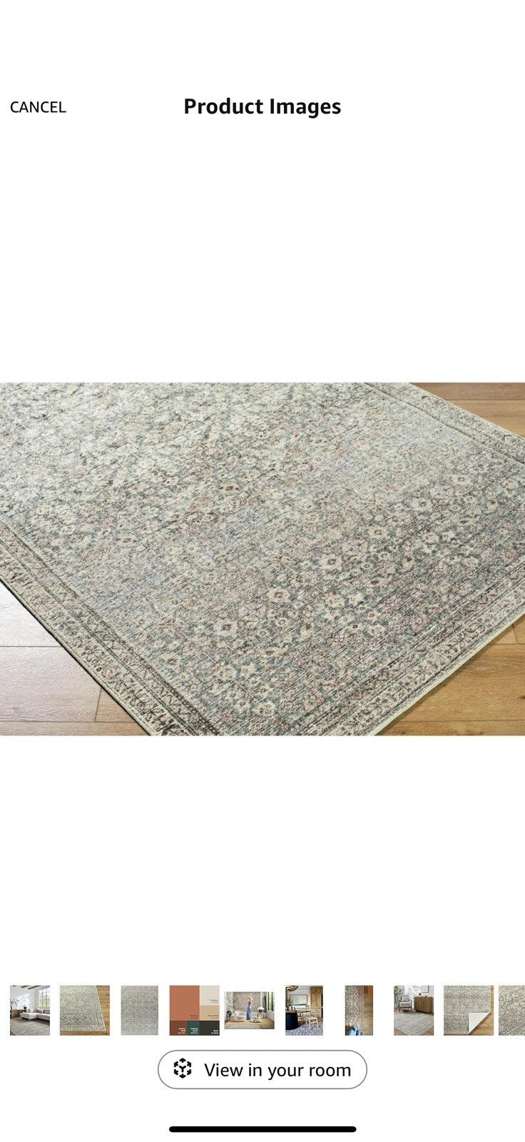 Livabliss x Galey Alix Collins Avenue III Vintage Damask Area Rug, 7'9" x 10'
