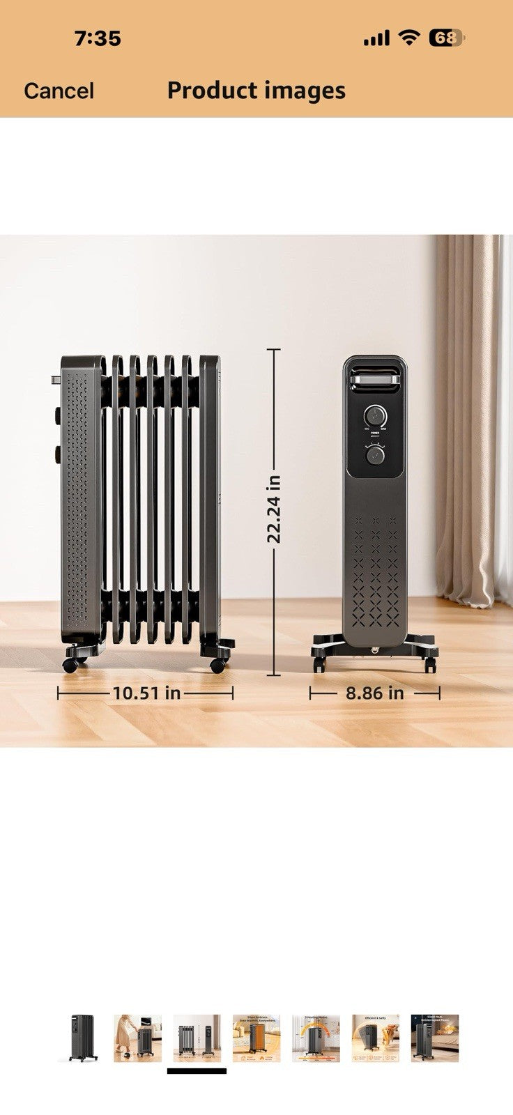 Electactic Oil Radiator Heater for indoor Use Large Room with Remote