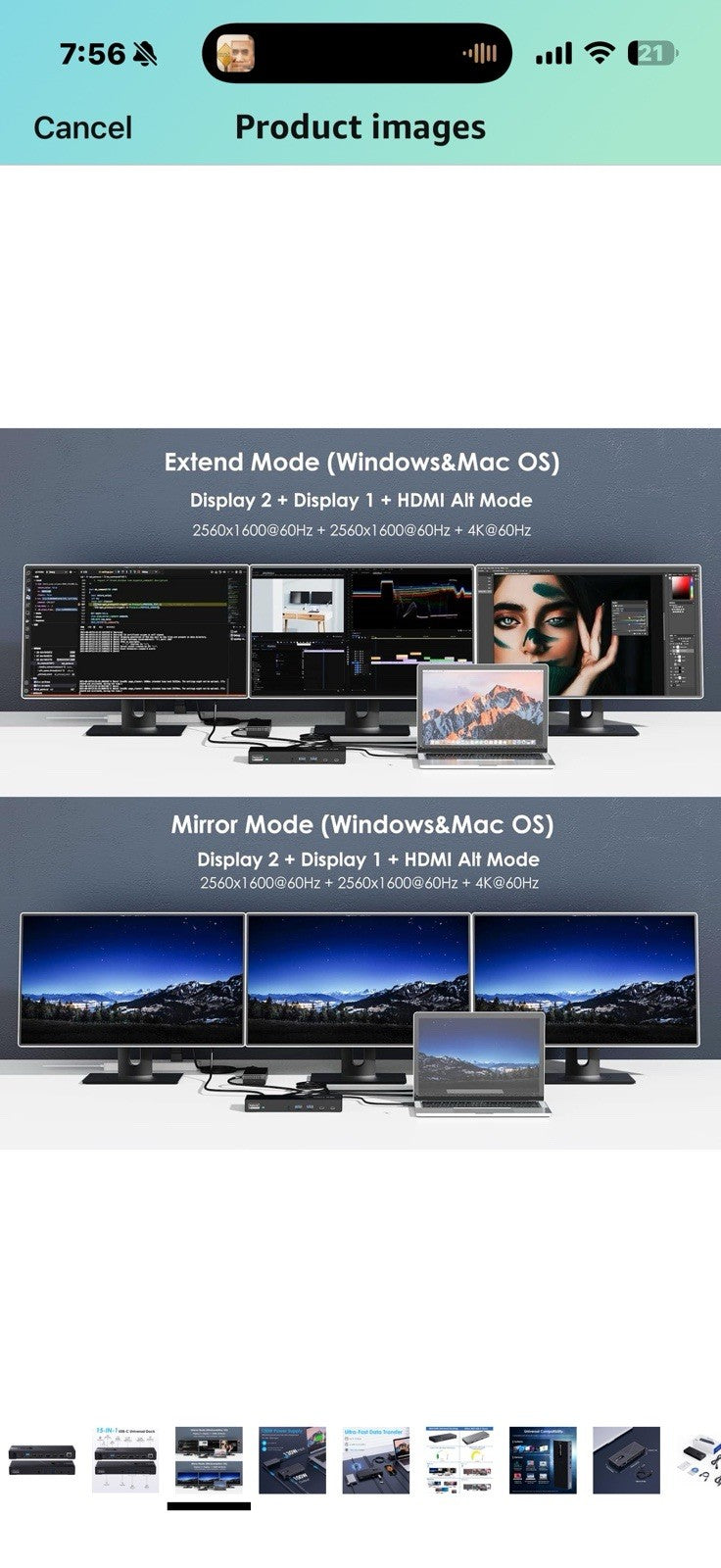 WAVLINK USB C Triple Monitor Docking Station 13-in-1 Displaylink