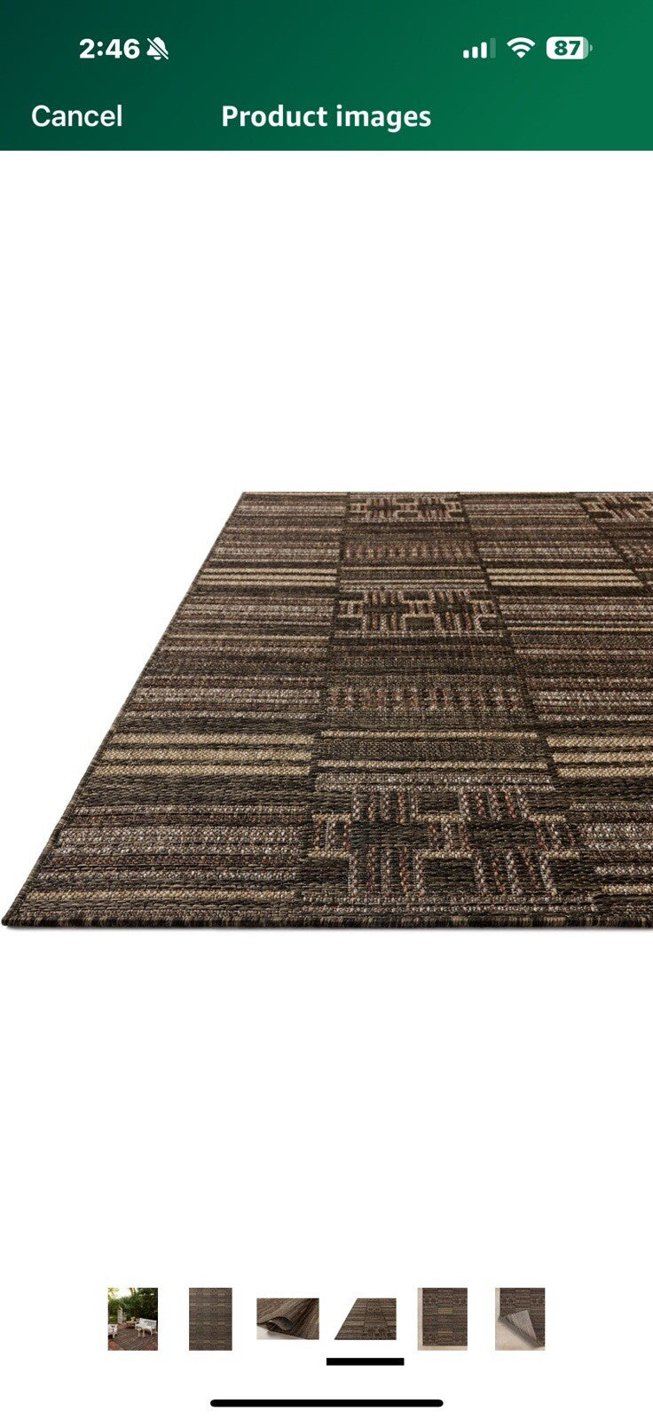 Loloi II Birch Collection BIR-01 Spice/Tobacco 7'-10" x 10', Area Rug, .25" 