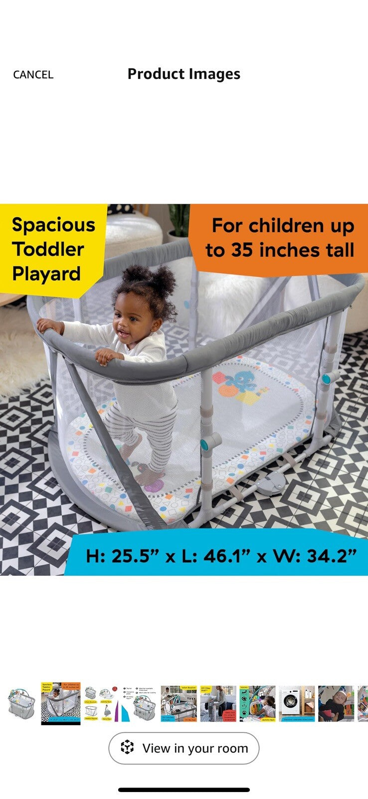 Baby Einstein Kick & Snooze 3-in-1 Foldable Playard