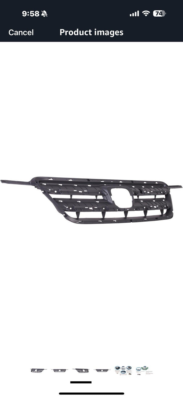 Front Grille Compatible with 2005-2006 Honda CR-V, ABS Replacement 