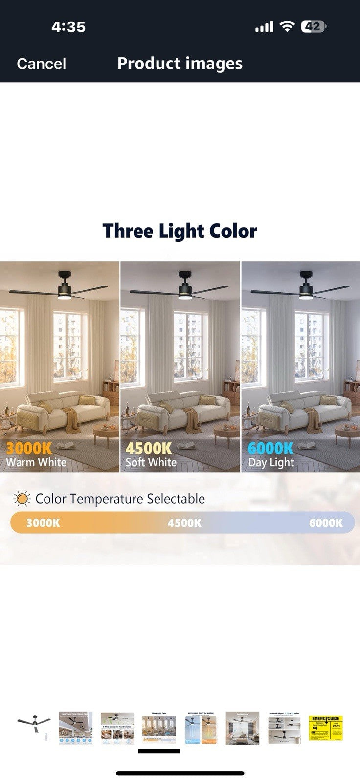 Ceiling Fans with Lights, 52 inch Low Profile Ceiling Fan with Remote 