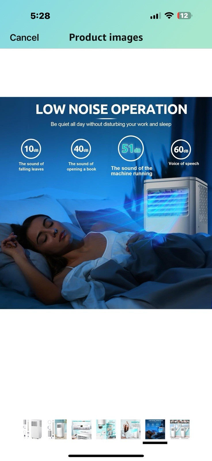 Portable 8000 BTU Air Conditioner, 4 in 1 protable AC, Cools 350sq. ft, Remote 