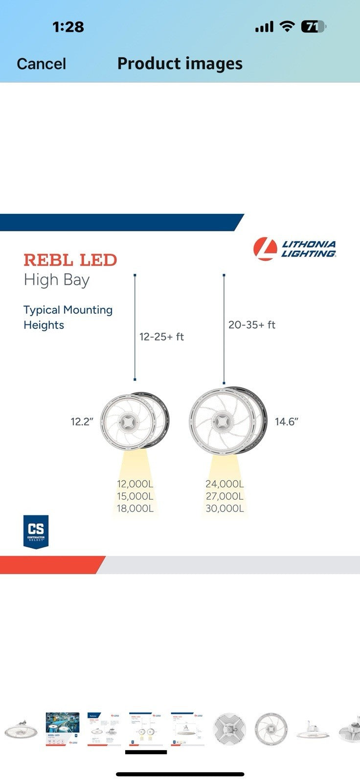 Lithonia Lighting REBL Round High Bay LED Light