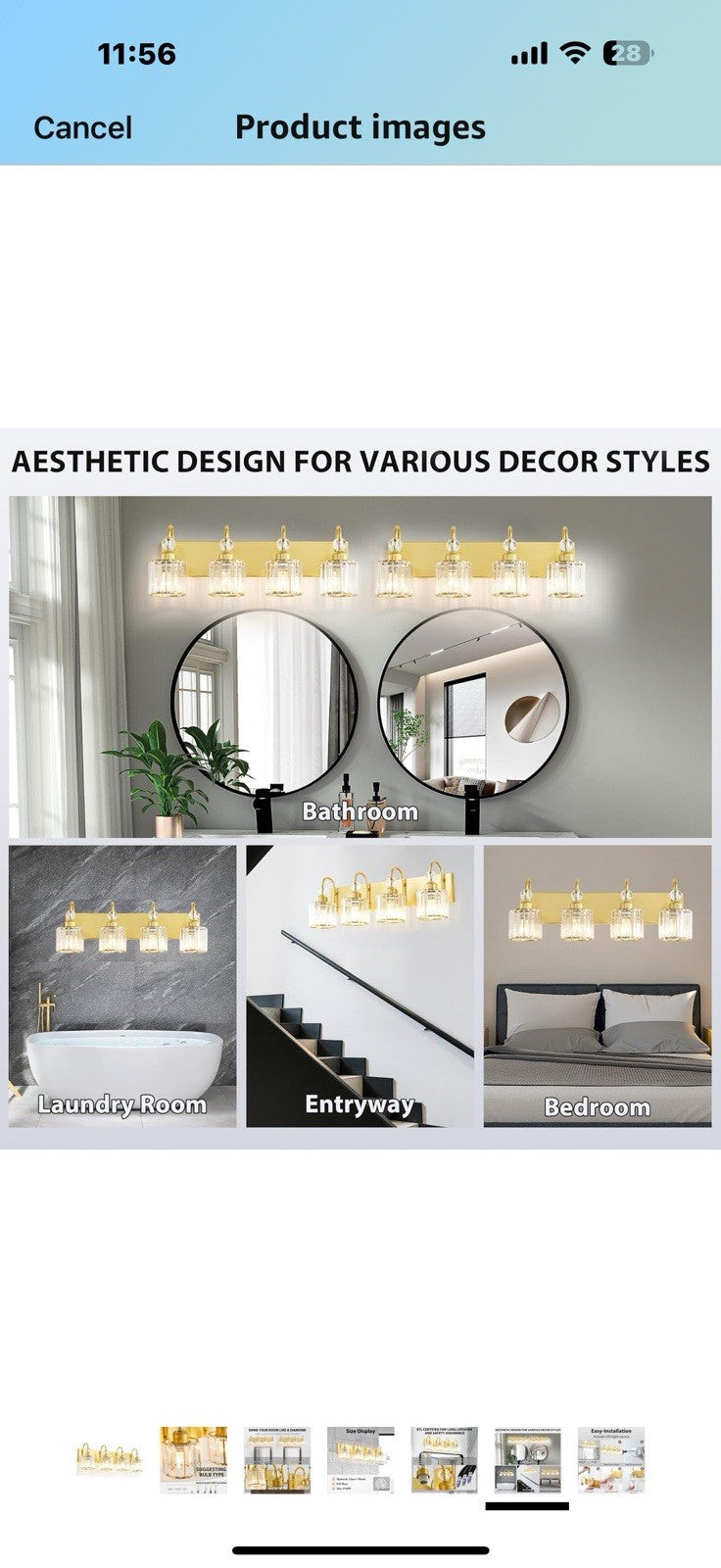 Bathroom Vanity Light Fixtures Over Mirror - Makeup Lighting Pure Gold