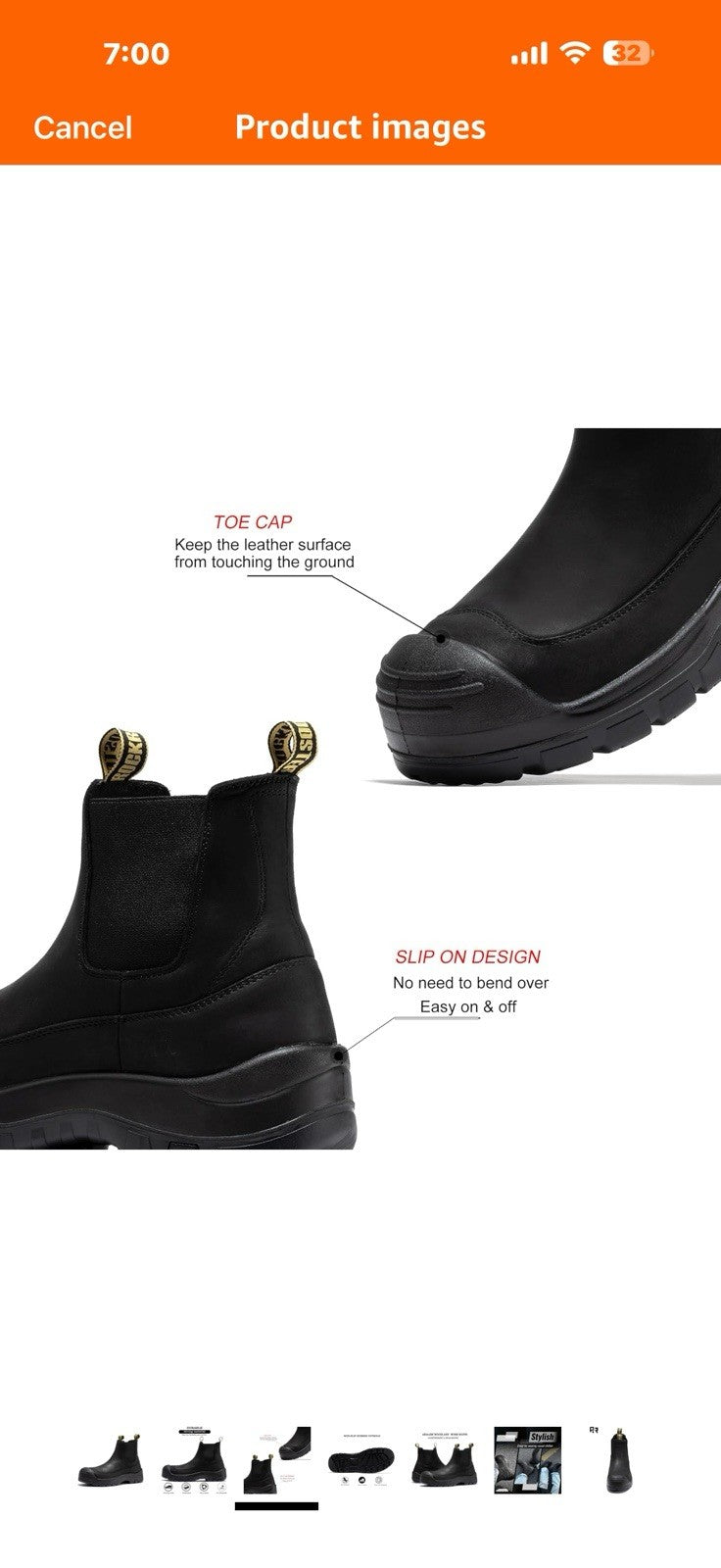 ROCKROOSTER Woodland 6" Composite Toe Slip on Men's Work Boots,