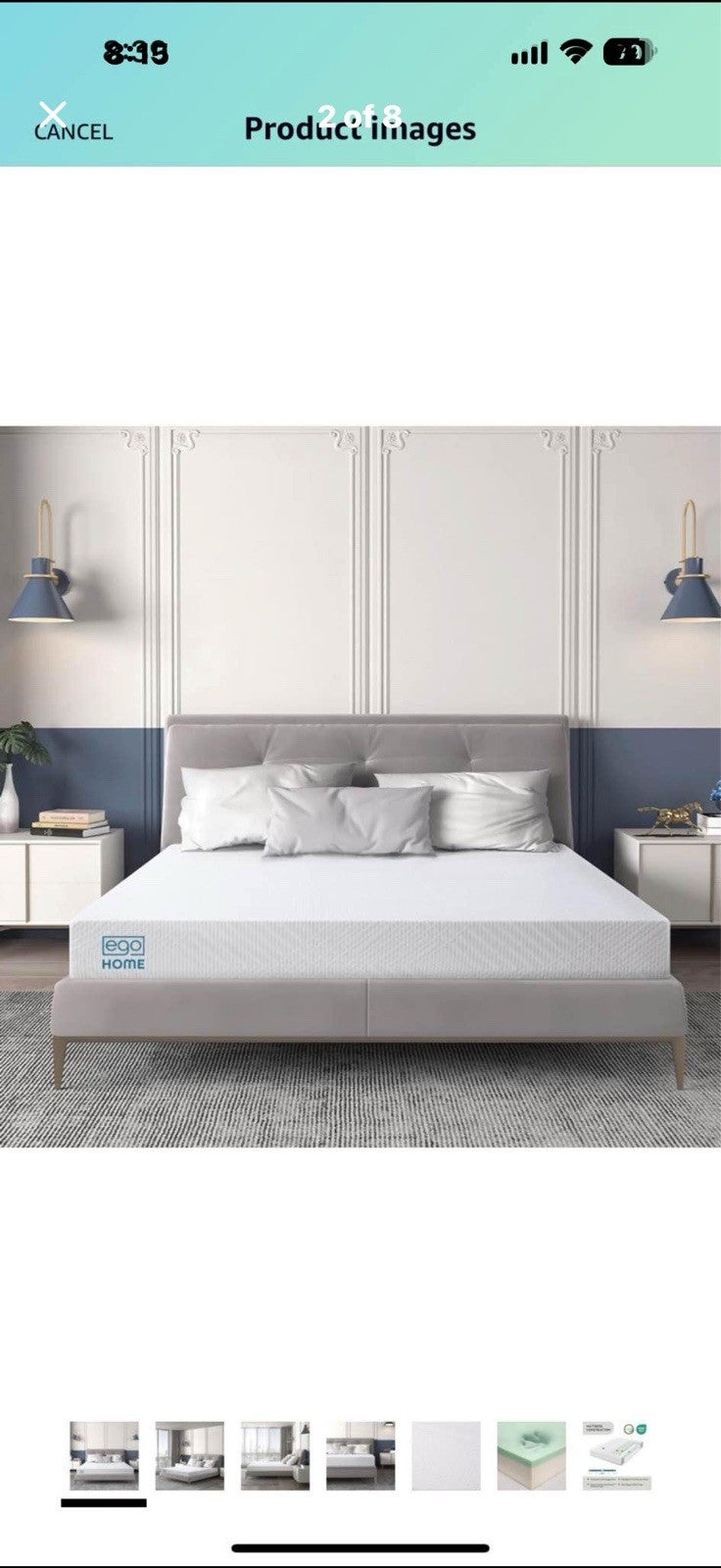 EGO Twin Mattress 6 Inch Green Tea Memory Foam Mattress