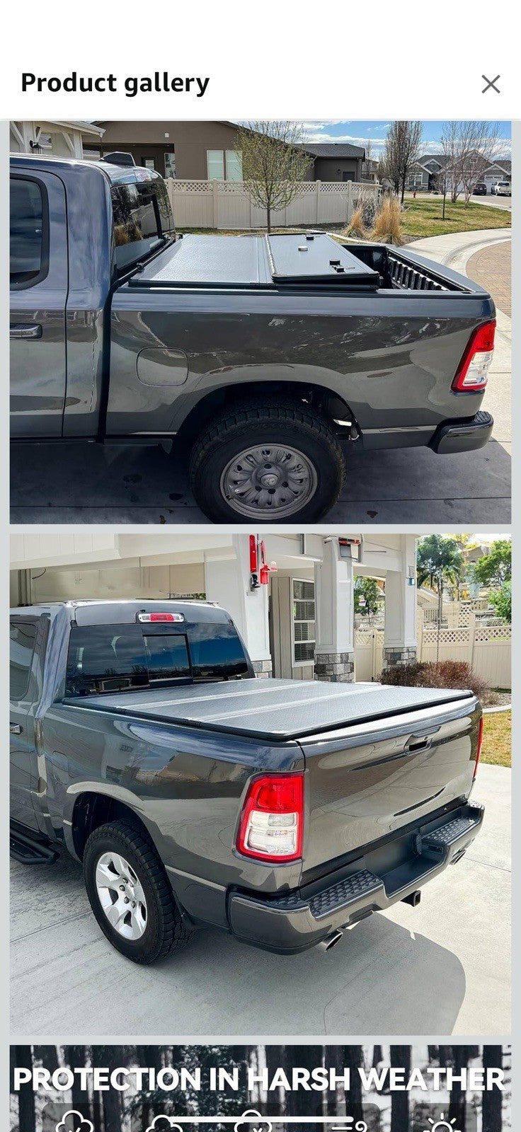 YITAMOTOR FRP Hard Tri-fold Truck Bed Tonneau Cover Fits for 2017-2025 Honda