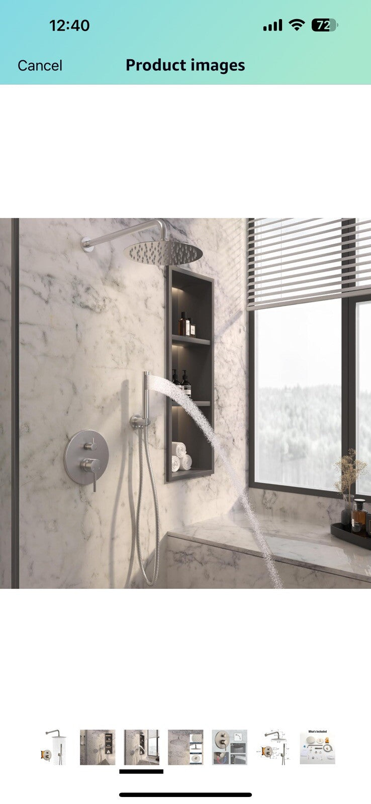 MONDAWE Round Shower Faucet Set, Wall Mounted Shower System 10 Inch