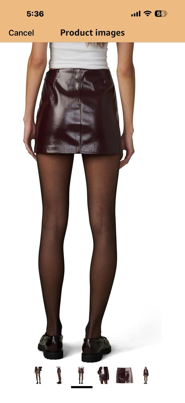 Joe's Women's The Vegan Patent Leather Mini Skirt  Size 8