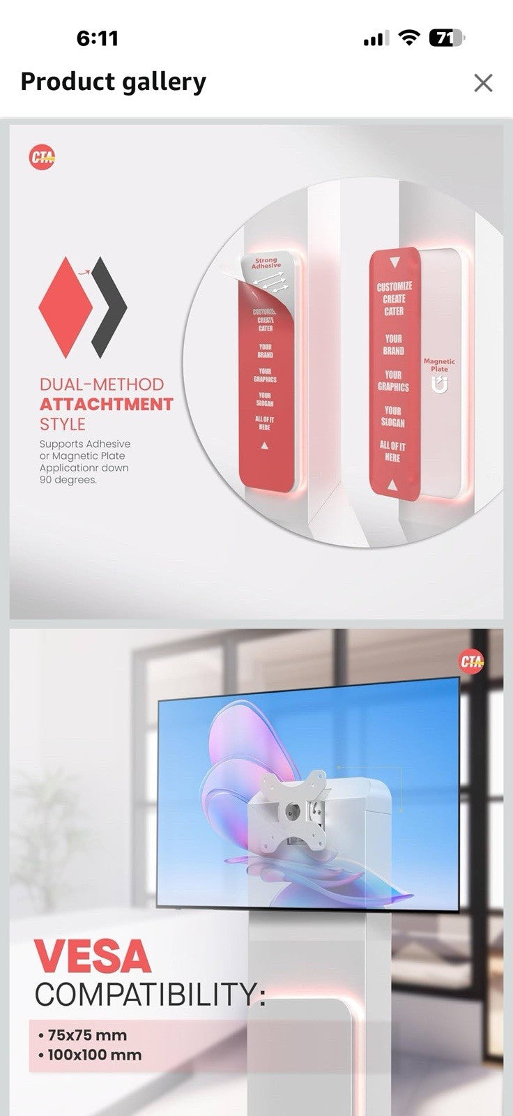 Brandable Kiosk Floor Stand for Displays(not Include) Custom Branding Panel LED
