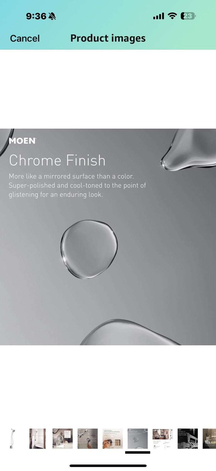 Moen Ronan Chrome Single-Handle Modern Shower Faucet with Square 