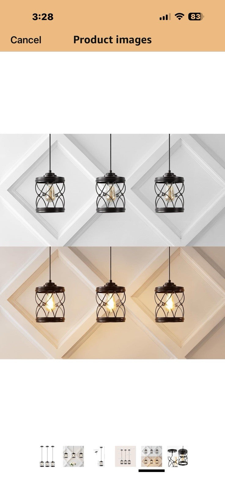 JONATHAN Y JYL7909B-SET3 Marelle 6.5" 1-Light Farmhouse Industrial