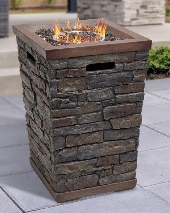 Alpine Corporation GXT966 Stone Look Column 32K BTU Gas Adjustable