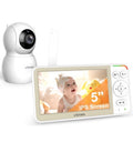Baby Monitor No WiFi, 5'' Screen with 32-Hour Battery, Video Baby Monitor