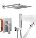 BESy 10 Inch Solid Brass Shower System Fixture High Pressure Mixer Shower 
