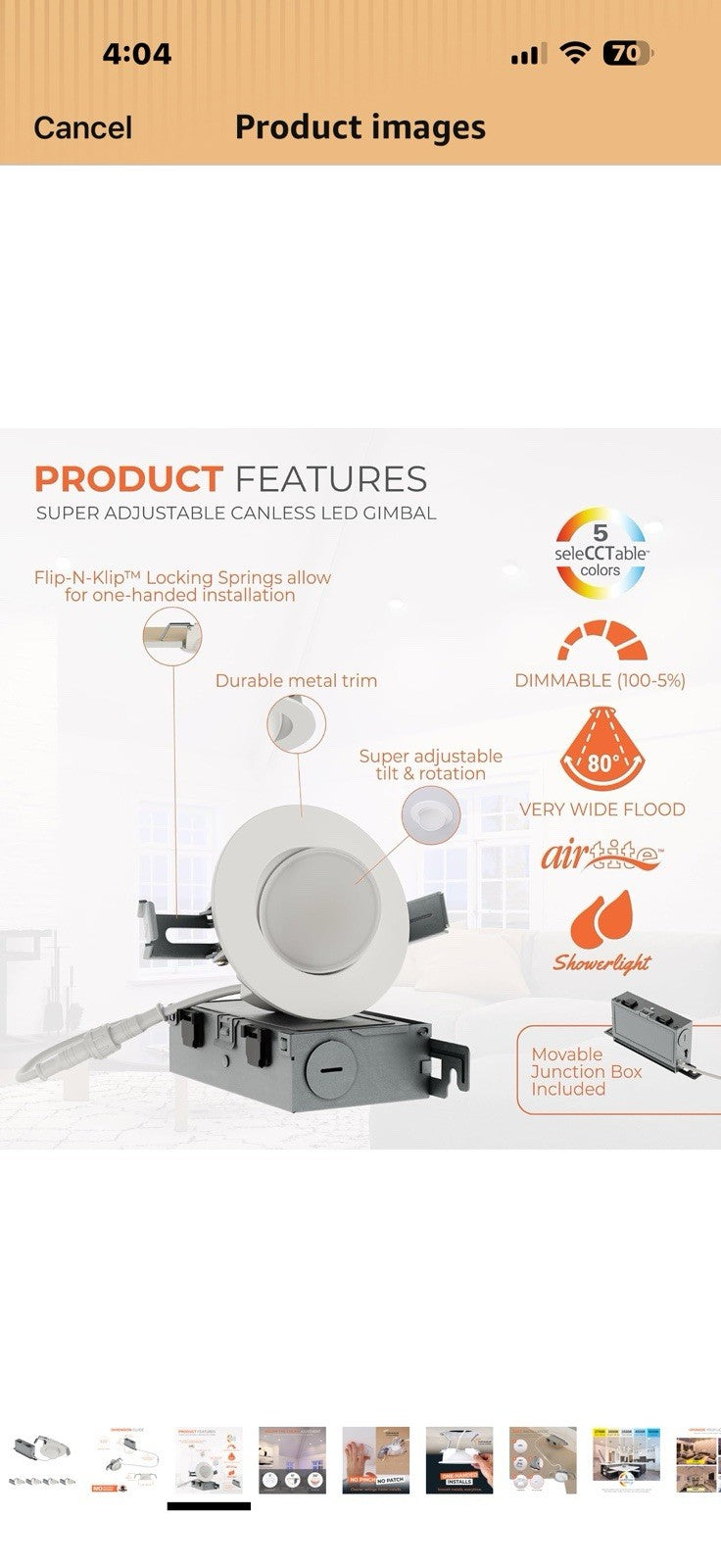 HALO HLA 3 in Super Adjustable Integrated LED Recessed Gimbal Downlight