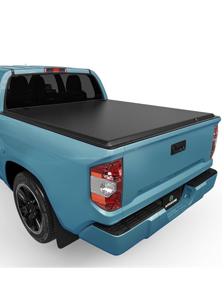 AUTOSAVER88 Soft Quad-fold Truck Bed Tonneau Cover Fits for Toyota
