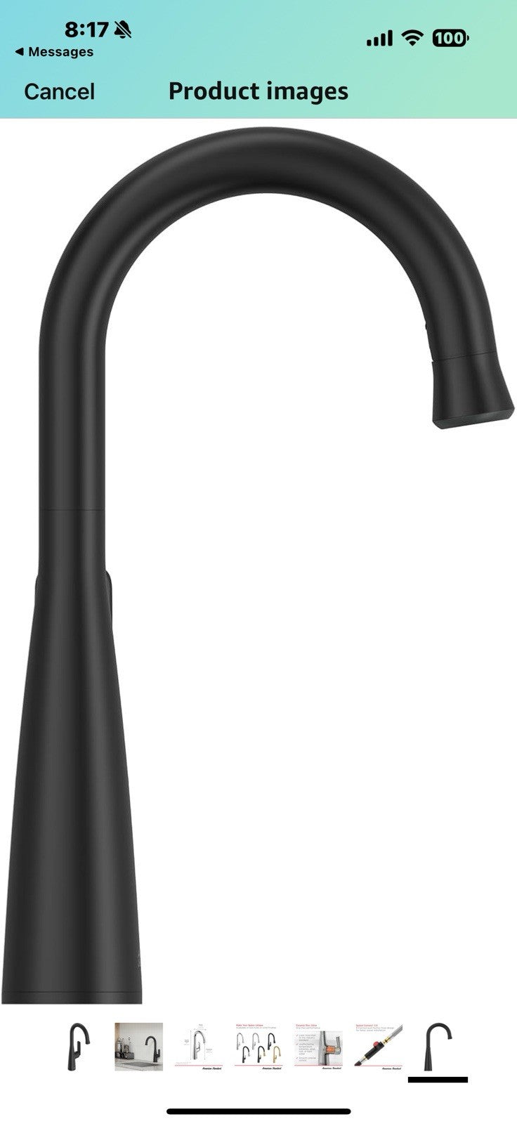 American Standard 1048272430 Aspirations Pull-Matte Black, Sink Faucet, 1.8 GPM