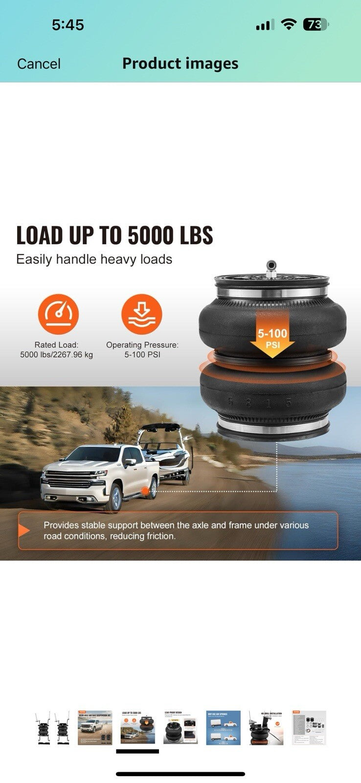 VEVOR Air Bag Suspension Kit, Air Springs Suspension Bag Kit 2011-2019 Chevrole