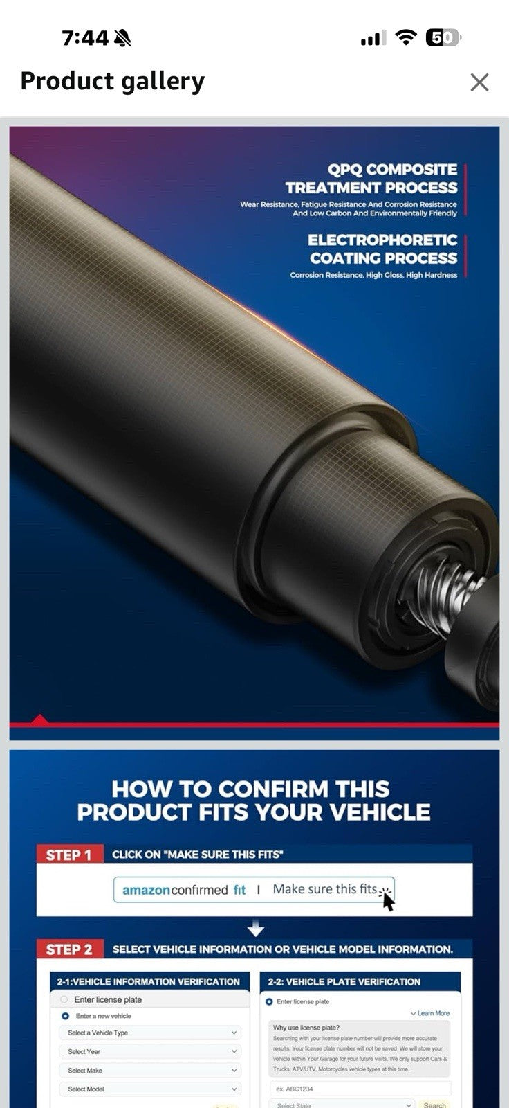 KAX Rear Tailgate Power Lift Supports Shock Struts,Compatible with