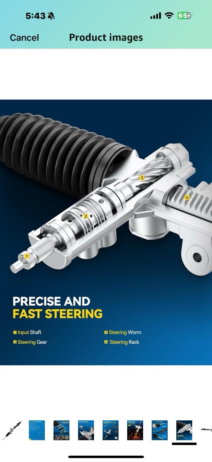 PHILTOP Power Steering Rack and Pinion Compatible with Toyota Camry 