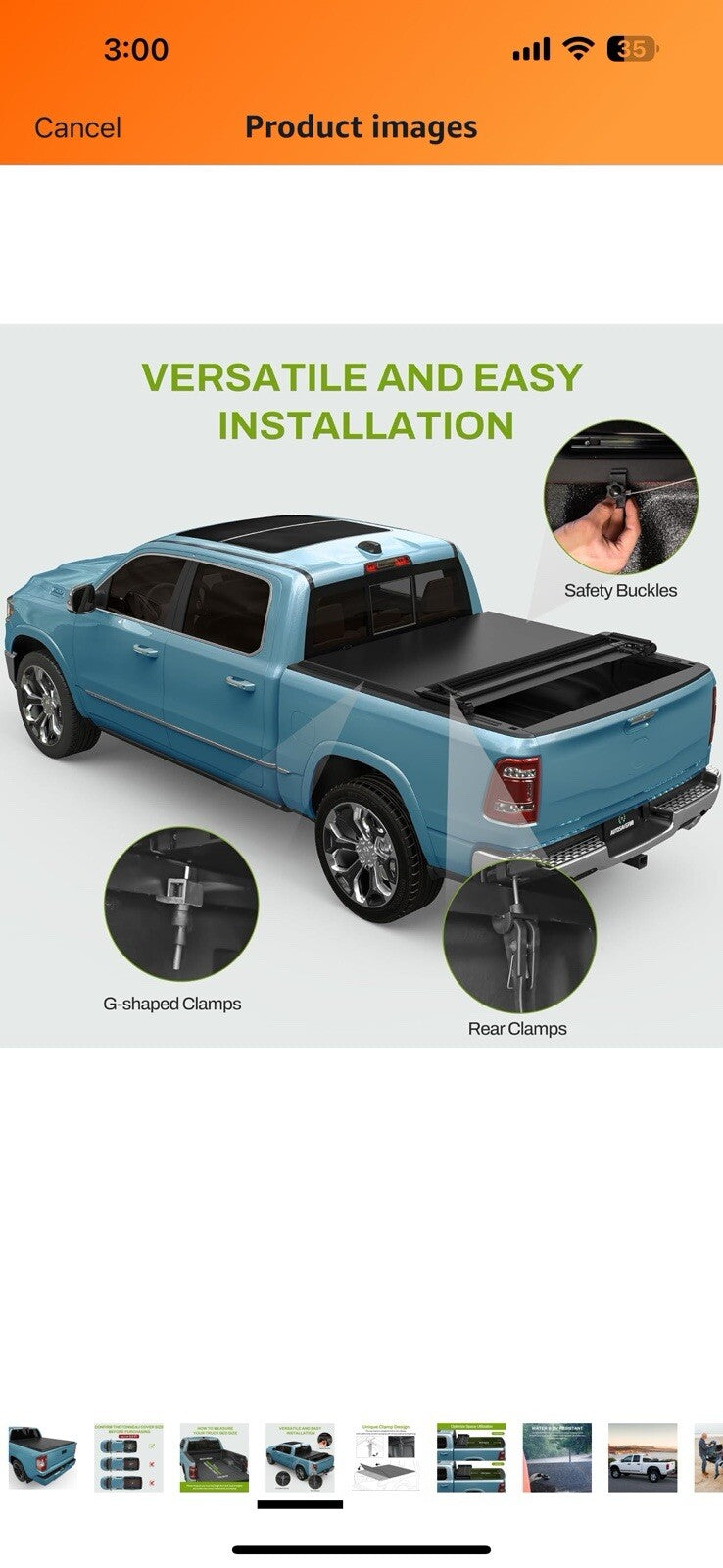 AUTOSAVER88 Soft Quad-fold Truck Bed Tonneau Cover Fits for Toyota