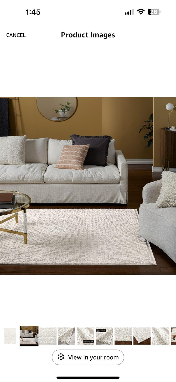 TOWN & COUNTRY LUXE Tretta Modern Geo Area Rug with Plush High-Low 9.2x12.5