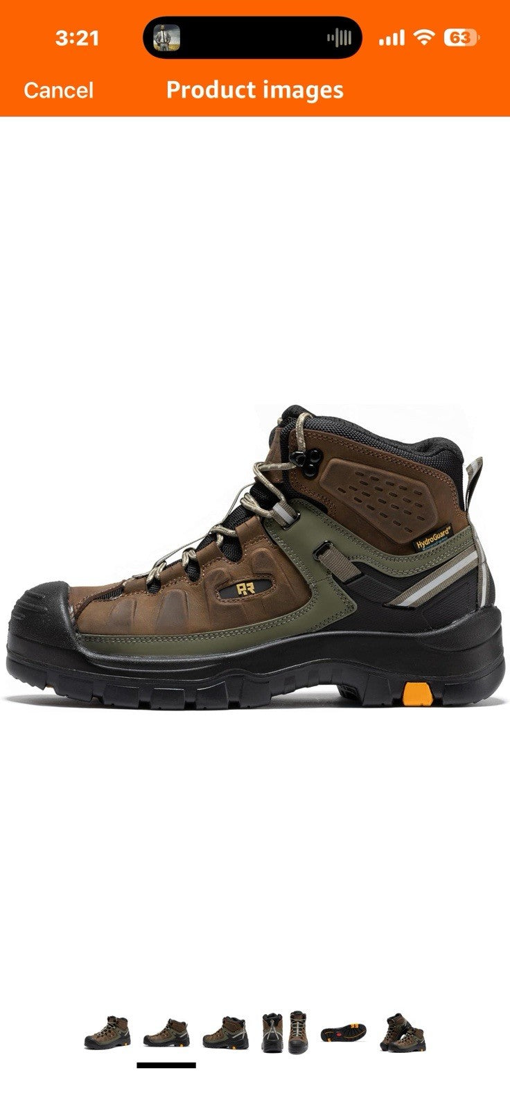 ROCKROOSTER Woodland Waterproof Composite Toe Work Boots for Men