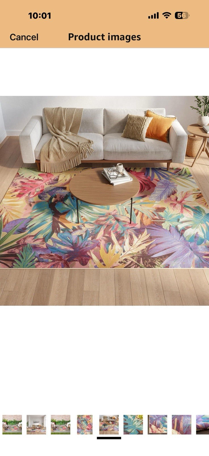 Nourison Home Color Splash Multicolor 5'3" x 7'3" Area Rug - Easy Clean, 
