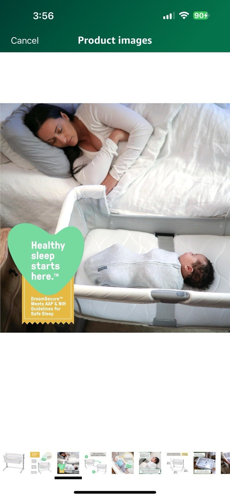 SwaddleMe by Ingenuity DreamSecure 2-in-1 Co-Sleeping Bassinet, DreamSecure