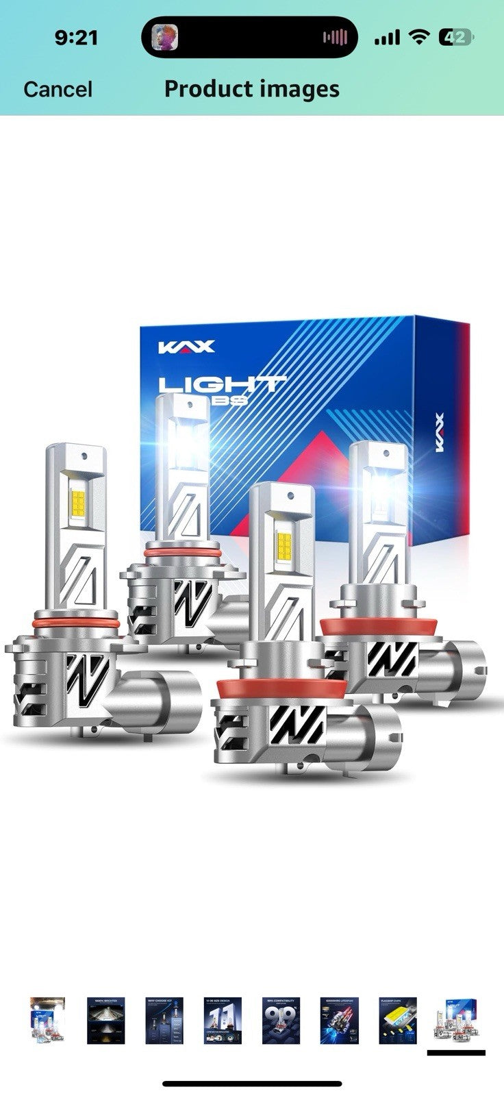 KAX 2025 10X Brightener 9005 H11 Led Bulbs Combo for Car Owners, 