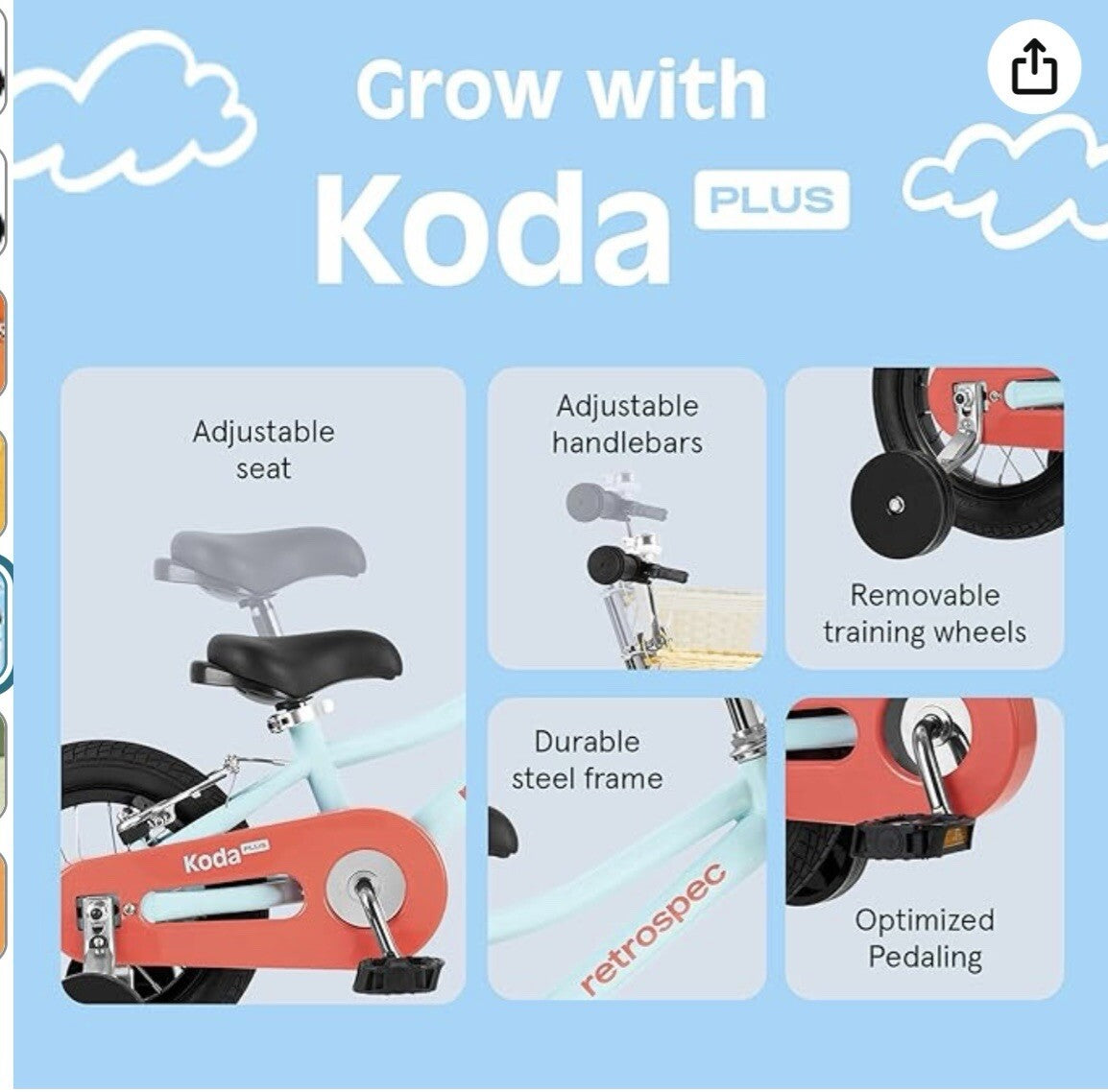 Retrospec Koda Plus Kids Bike for Boys & Girls Ages 2-3