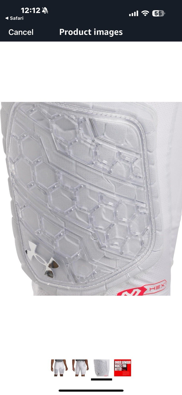 Under Armour Pro 5-Pad Men's Football Girdle Pant Large 