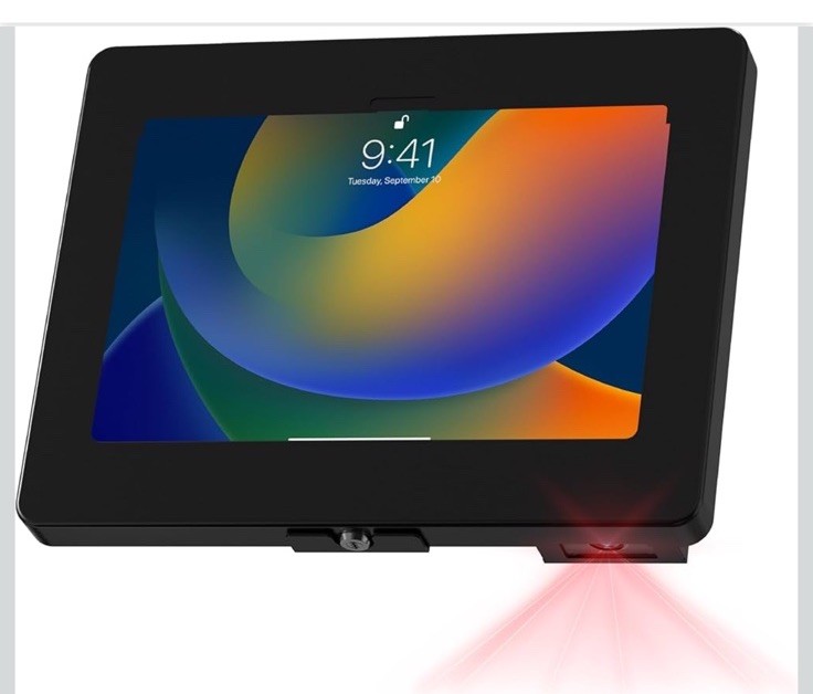 iPad Wall Mount with Barcode Scanner – CTA Anti-Theft Tablet Enclosure 