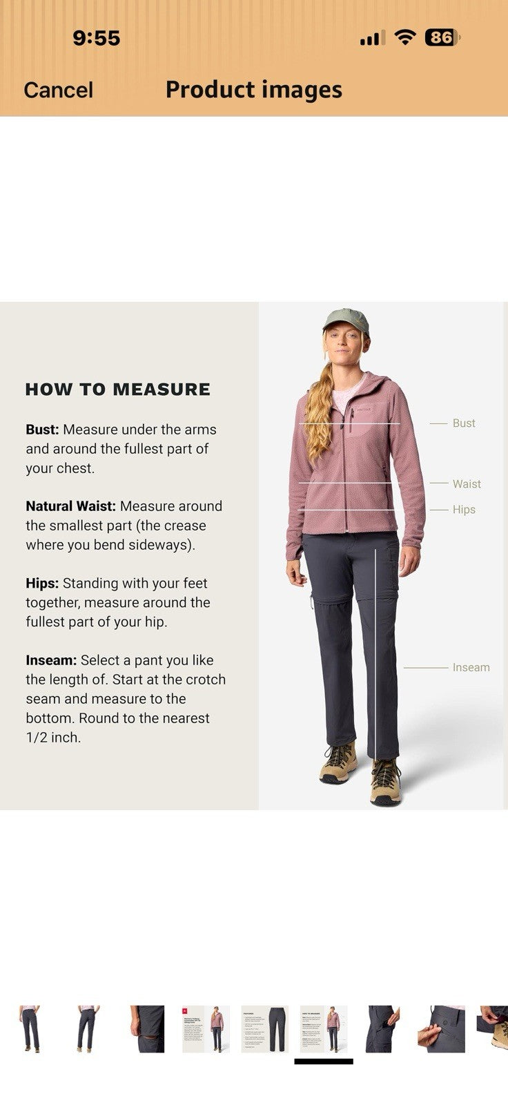 MARMOT Women's Women's Trailway Convertible Pant  Size 6