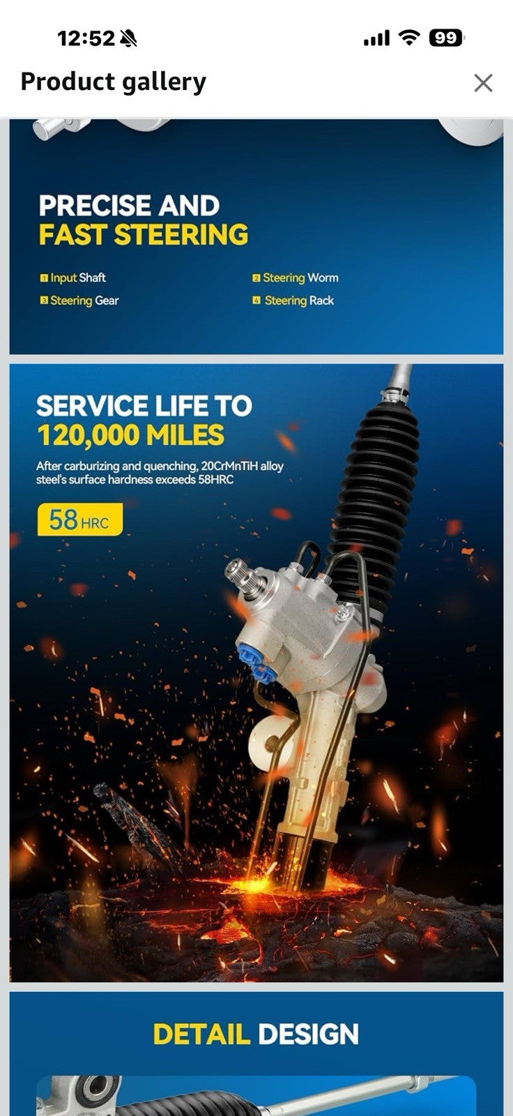 PHILTOP Hydraulic Power Steering Rack and Pinion for 2009-2014 