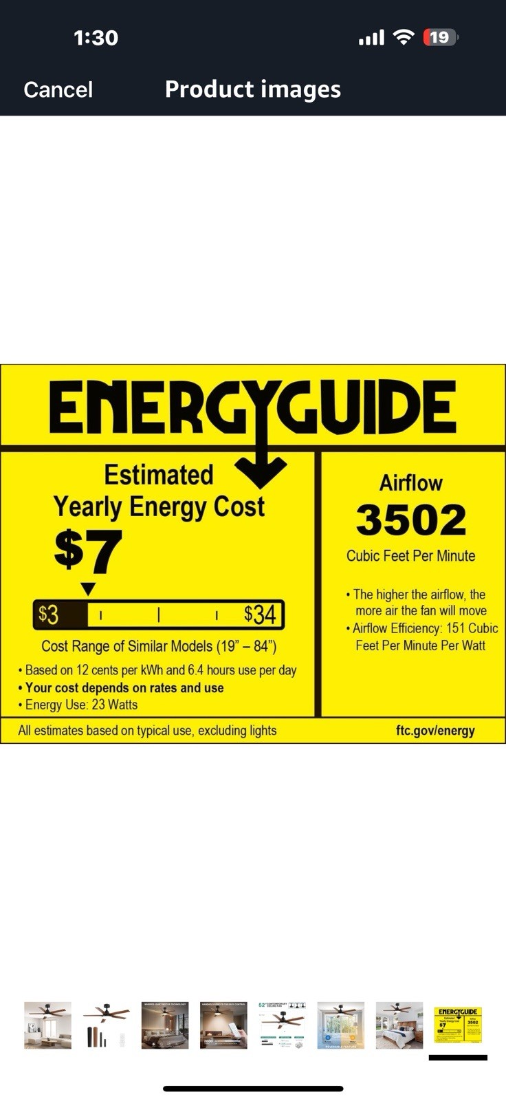 YITAHOME 52" Ceiling Fan with Lights & Remote, 3502 CFM, 3 CCT, 4