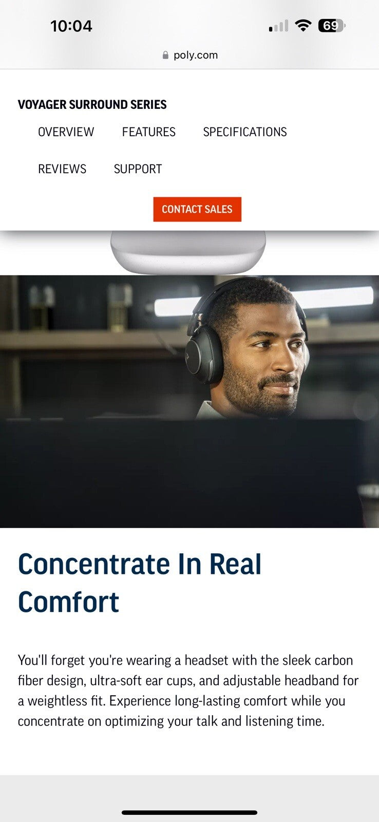 Poly Voyager Surround 80 UC Bluetooth Headset (Plantronics)