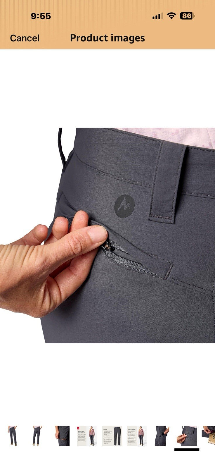 MARMOT Women's Women's Trailway Convertible Pant  Size 6