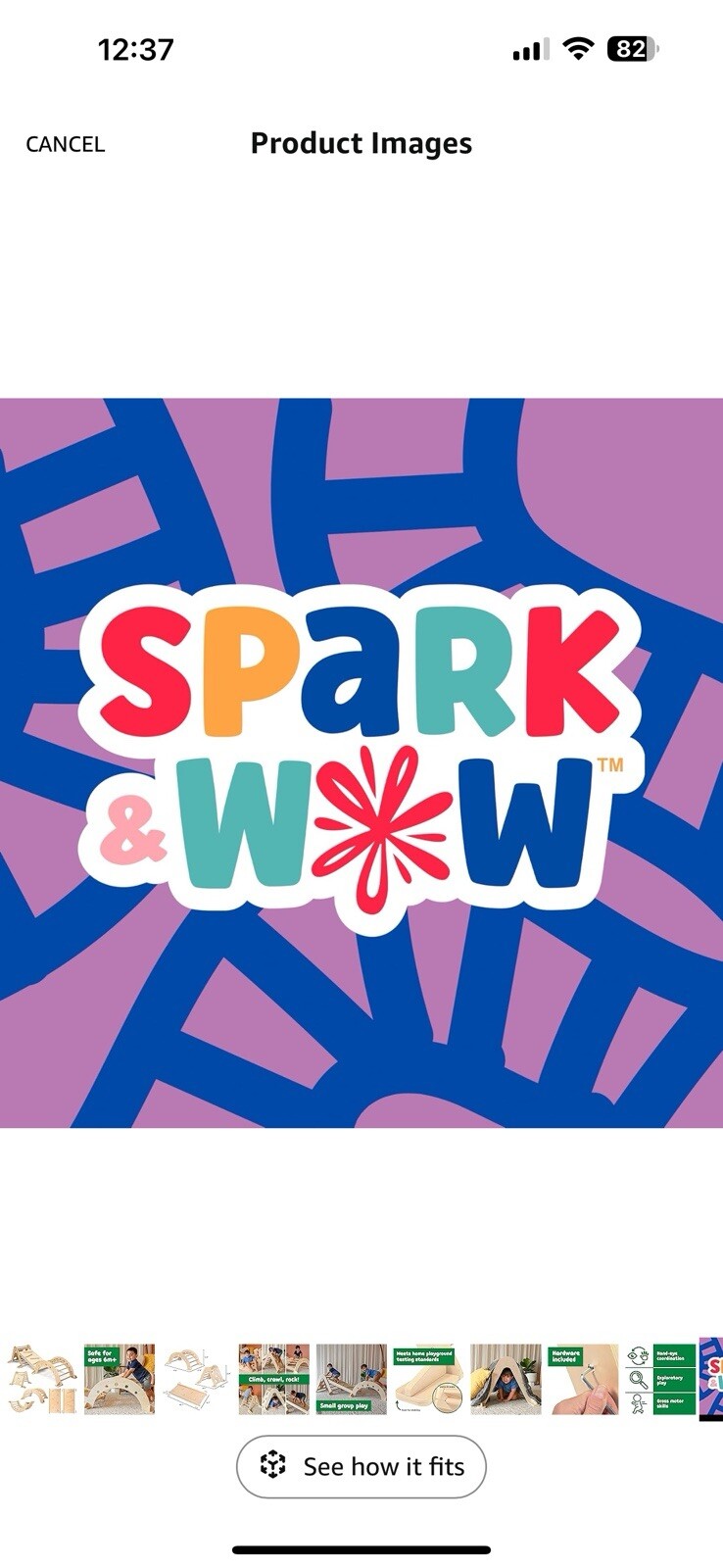 SPARK & WOW Activity Gym - 3-Piece Indoor Climber - Solid Wood - Gross Motor