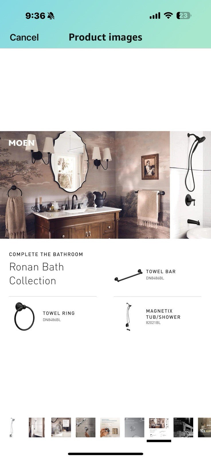 Moen Ronan Chrome Single-Handle Modern Shower Faucet with Square 
