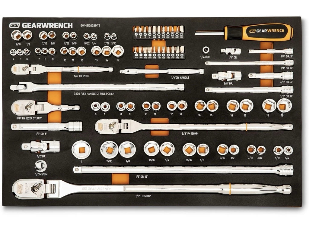 GEARWRENCH 89 Piece 1/4", 3/8" & 1/2" Drive 120XP Mechanics Tool Set 