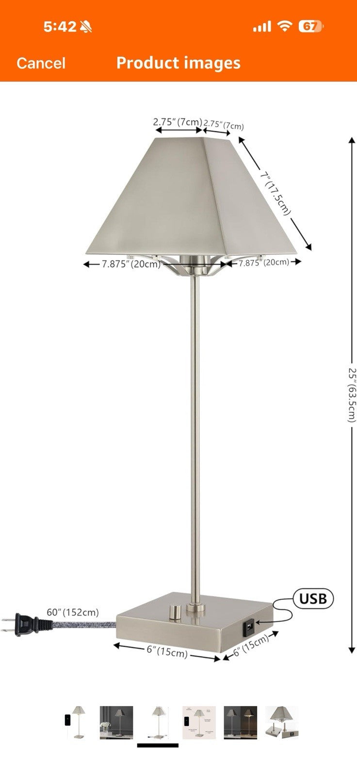 JONATHAN Y JYL6017A Ruthen 25" Industrial Style Iron Pyramid Bedside