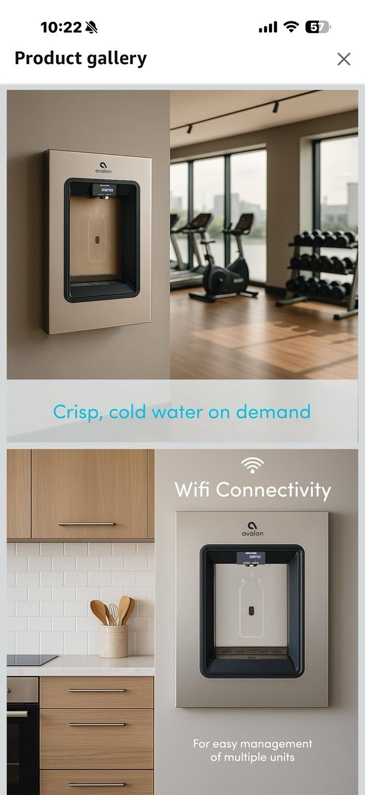 Avalon in-Wall Bottle Filling Station, Sensor Dispensing, Self Cleaning,