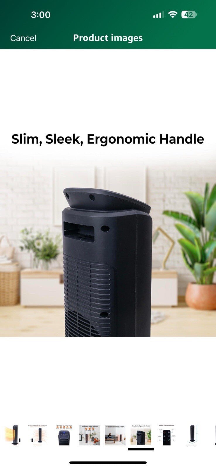  Comfort Zone Space Heaters for Indoor Use, 30 inch, Remote Control