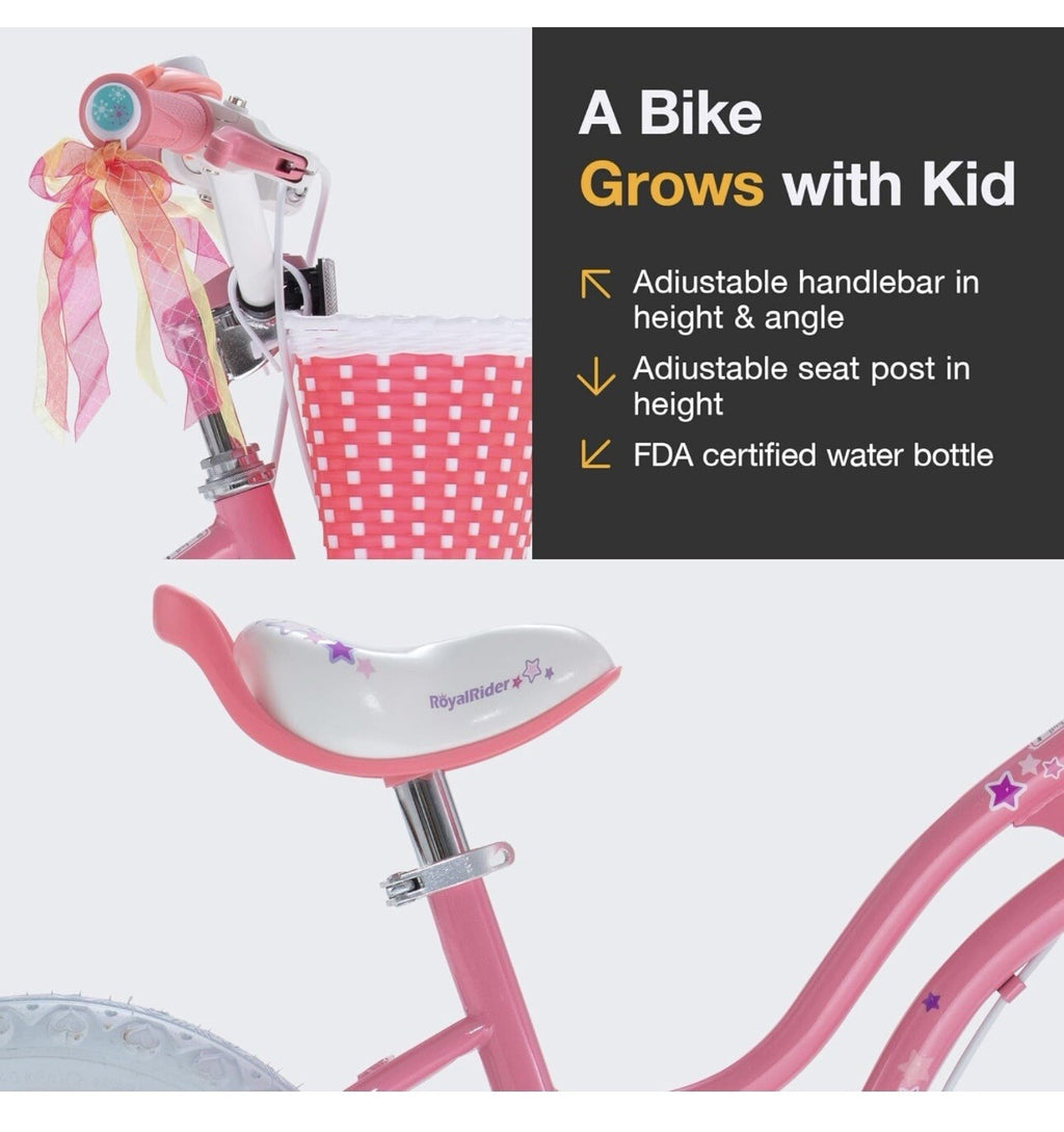 Royalbaby EZ Stargirl Kids Bike,Easy Learn Balancing to Biking,14