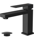 FORIOUS Bathroom Faucets, Single Handle Black Bathroom Faucet 